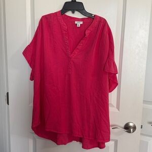Crown & Ivy Fuchsia Blouse